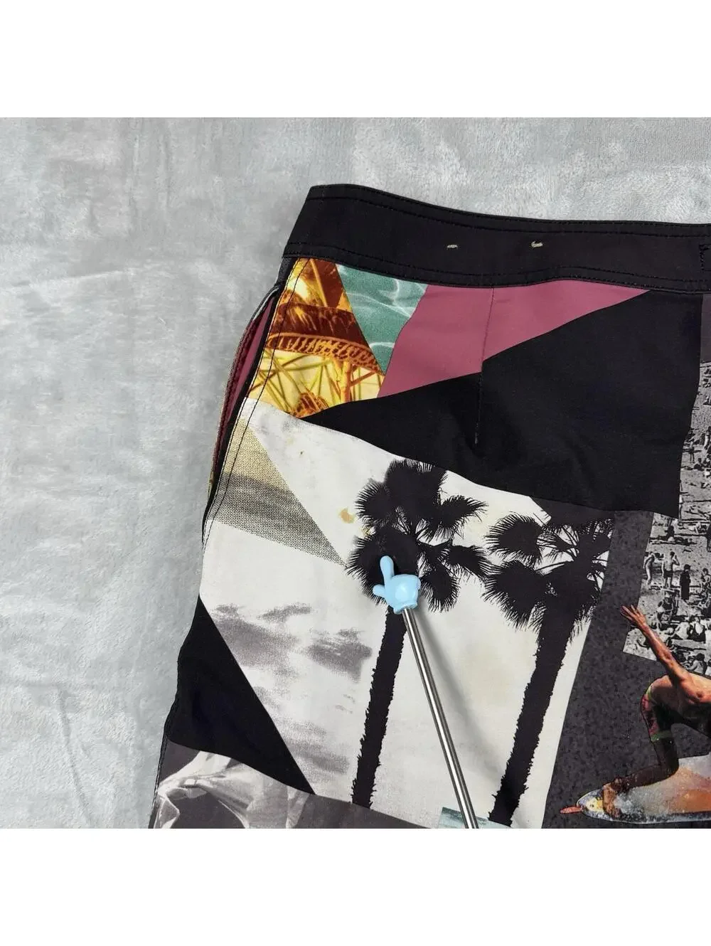 Y2K American Eagle Outfitters Board Shorts Vibrant College Tropical Men L Surf